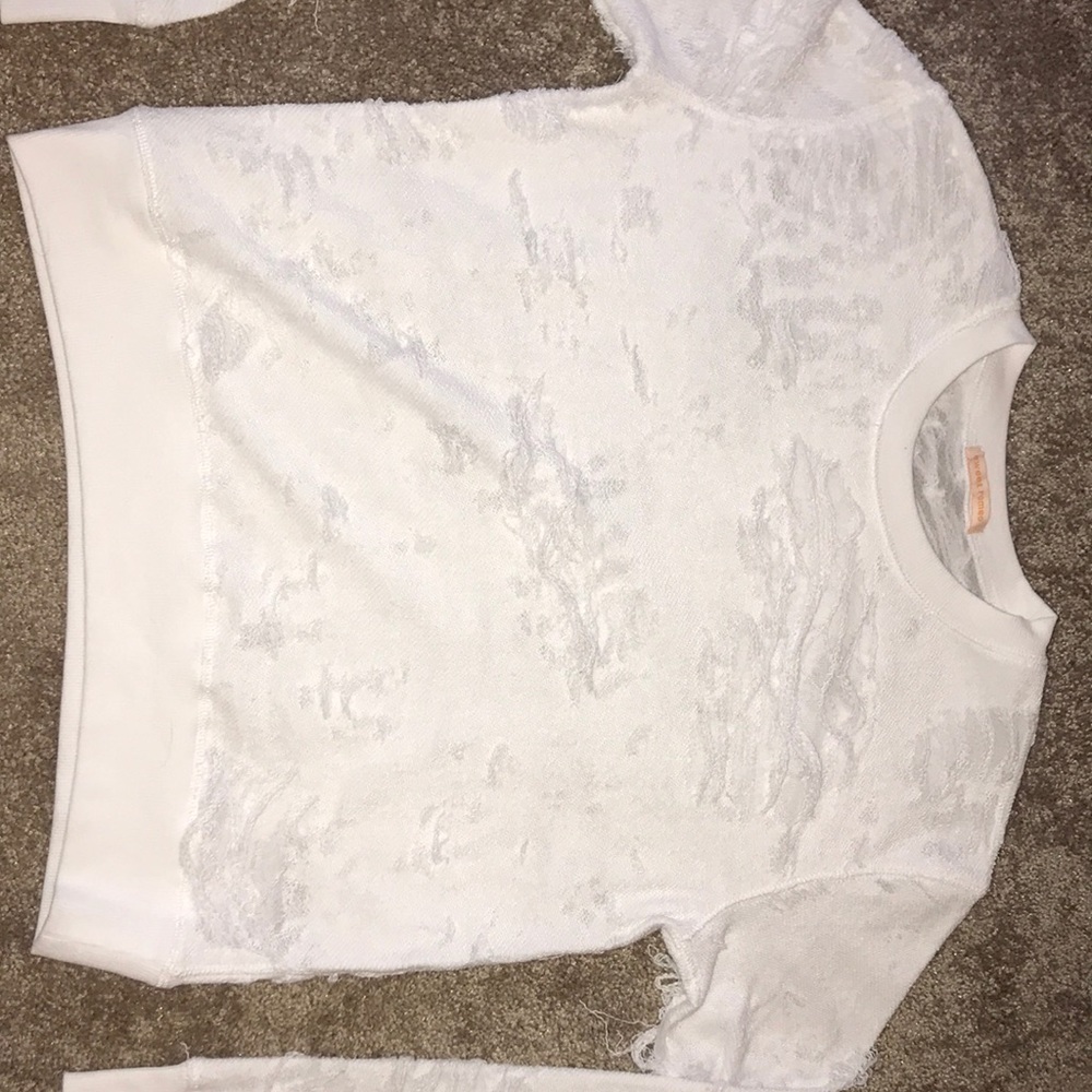 Sweet Romeo Ripped White Sweater